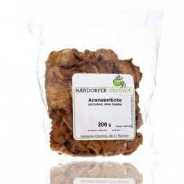 Ananasstücke getrocknet ohne Zusätze 200g, Handorfer Obsthof