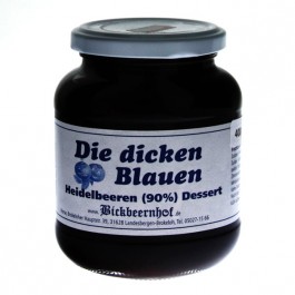 Die dicken Blauen, Heidelbeeren Dessert (90%) 400 g