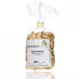 Cashewkerne extra grosse knackige Kerne ohne Zusätze 200g, Handorfer Obsthof