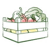 Gemüsekiste, für gesunde Gerichte (für den Kochtopf)